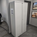 Beige Tall Metal 2 Door Storage Cabinet approx. 72" H